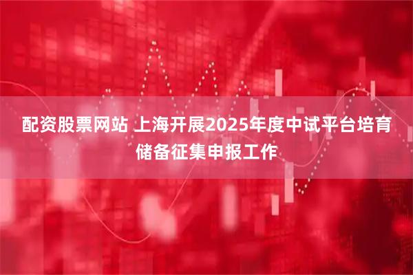 配资股票网站 上海开展2025年度中试平台培育储备征集申报工作